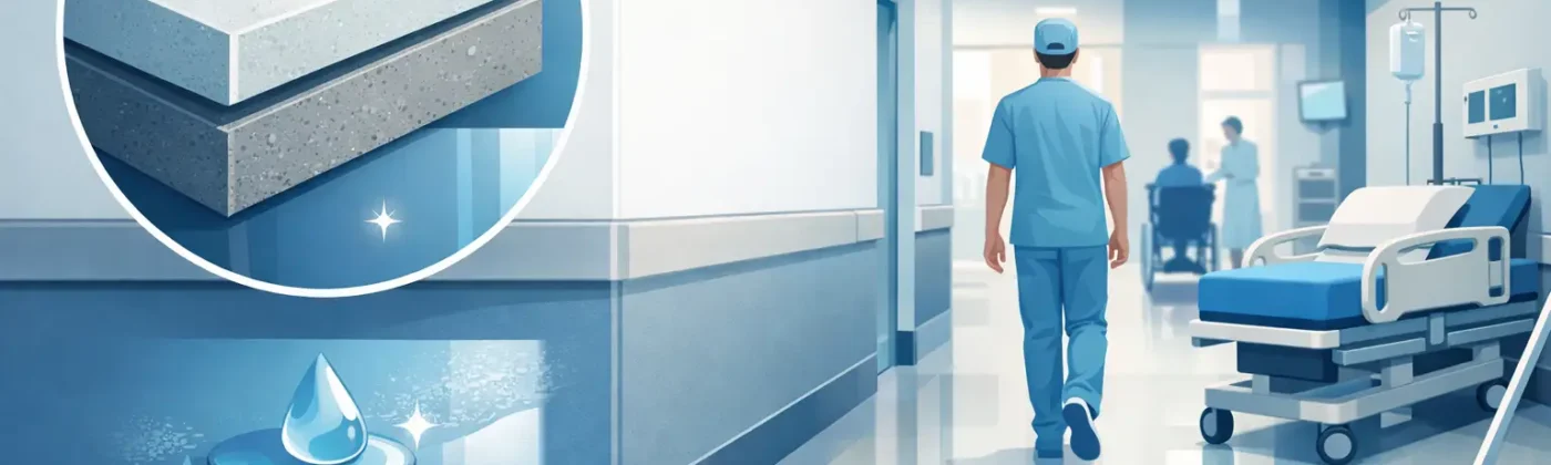 Recubrimiento lavable para hospitales de alto tránsito